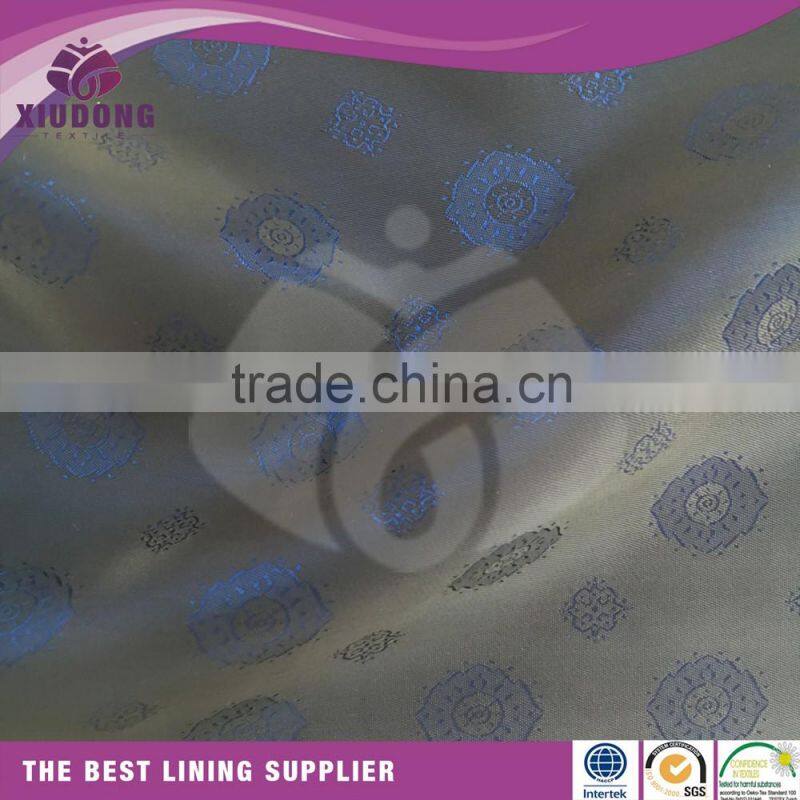 Comfortable antistatic poly viscose jacquard lining fabric
