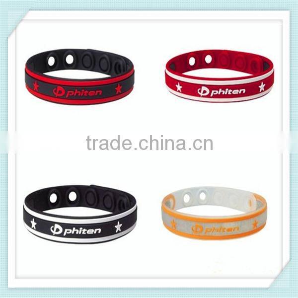 2015 promotion item-debossed logo elastic silicone bracelet