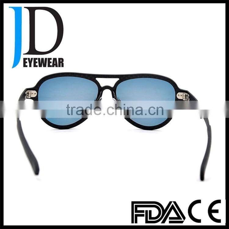 UK designer silver mirrored TAC lenses pilot carbon fiber sunglasses