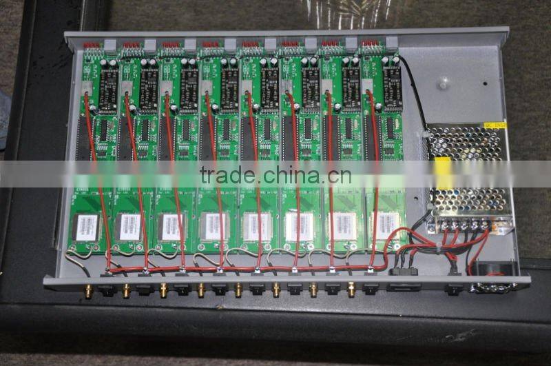 Dual-band 8 SIM cards GSM FCT fixed cellular terminal with 8 ports/channels and IMEI changeable