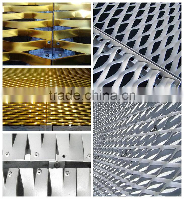 Aluminum expanded sheet for exterior wall covering