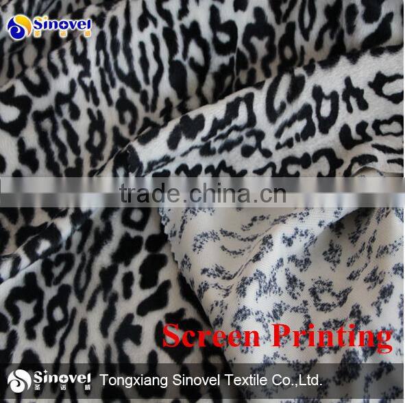 cow design Animal skin print velboa shoes fabric