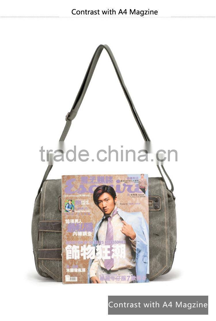 Vintage Canvas Messenger Bag Men Messenger Bag School Canvas Crossbody Bag Men Shoulder Bag Canvas Sling Bags for School