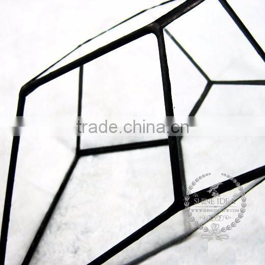 12*12*17cm geometric four face cutting glass terrarium flower arrangement air plant planter greenhouse home decoration 0100017