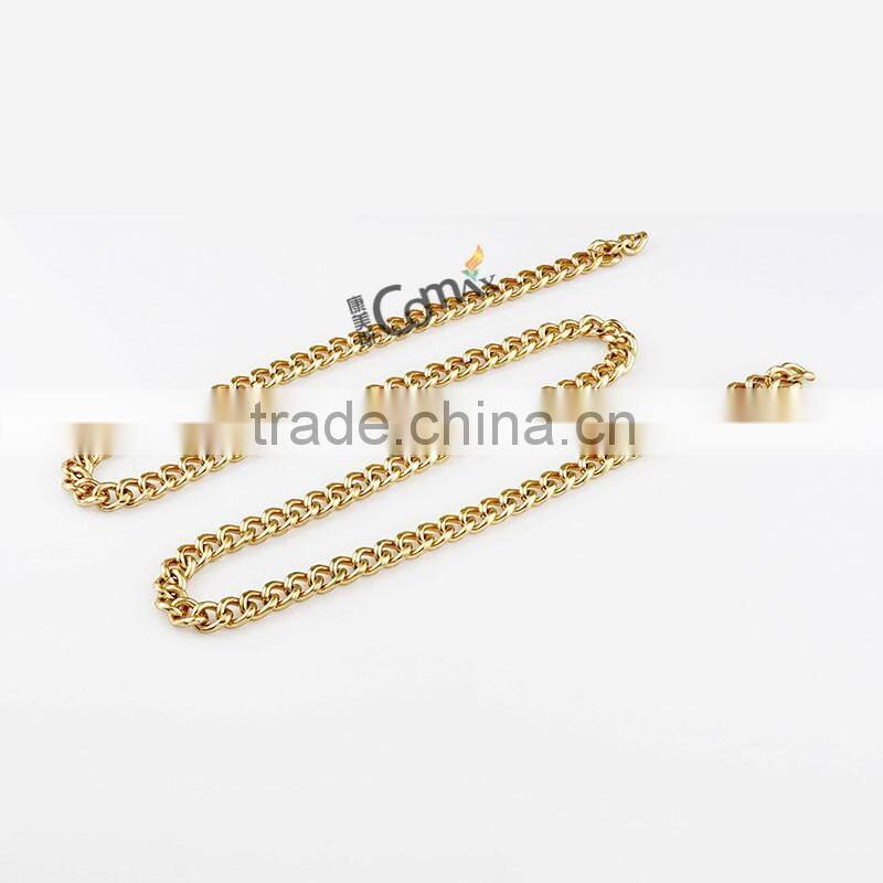 European feature metal 18K shining gold chain for handbag