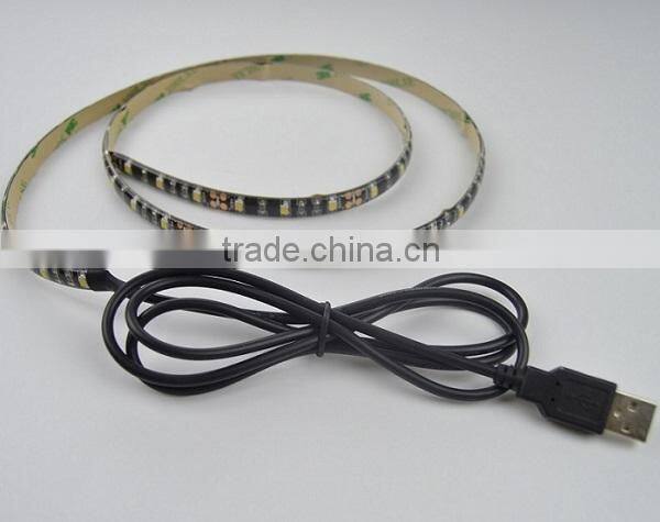 usb powered led strip DC5v 3528 led strip light with black pcb