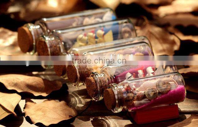 lovely wishing bottle with shell charm , penicillin bottle floating bottle wishing bottle as gift