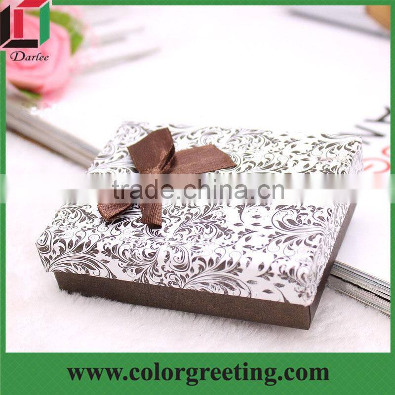 Paper Packing Jewelry Gift Boxes Beautiful brown ribbon paper gift box Popular items for paper gift box