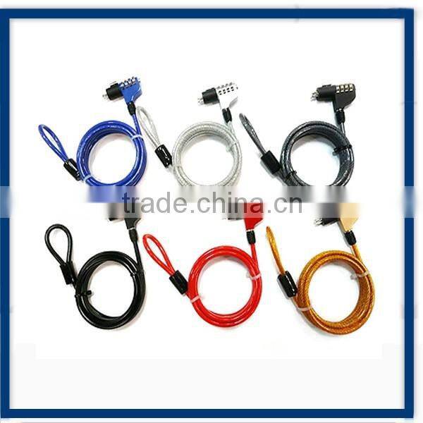 Spring Lock Cable with Keys And Loops With Logo