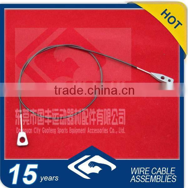 3.2mm 7*19 galvanzied steel wire rope with big tabs