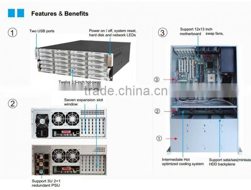 4U 19 inch rack sevrer case for rack sever with 650 depth