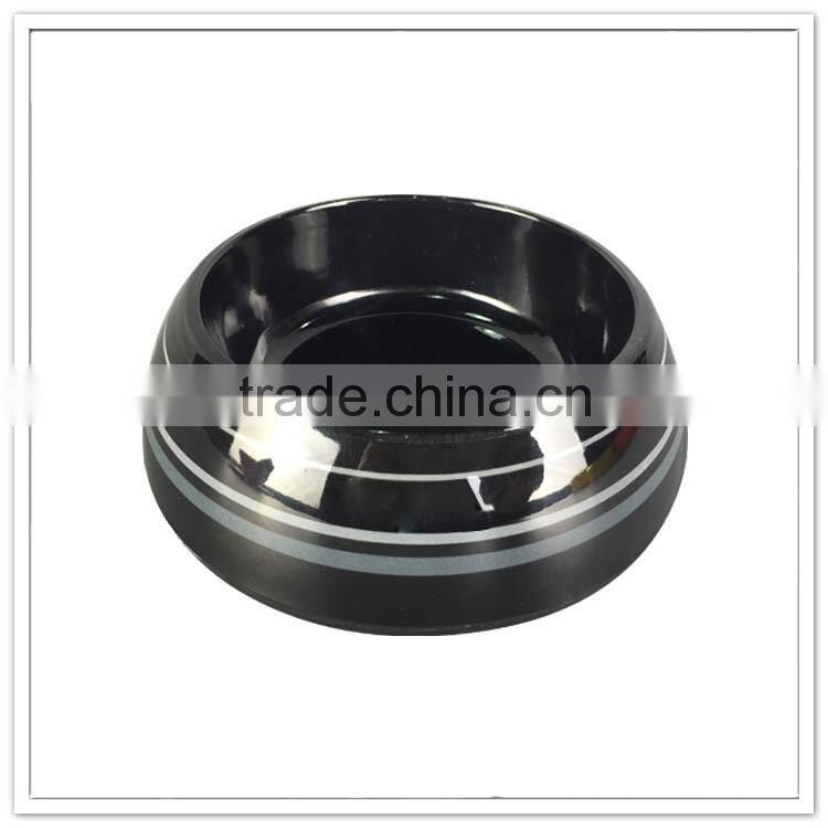 White and black stripe melamine dog bowl/cat bowl