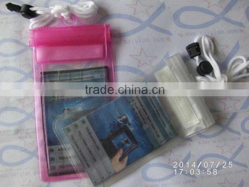 Wholesale waterproof mobile bag / waterproof divng case for phone