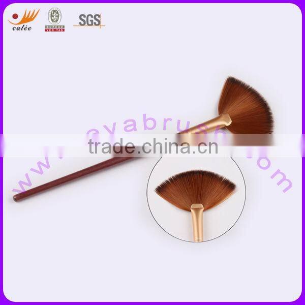 Natural Hair Small Facial Fan Brushes with Black Handle(EY-F612)