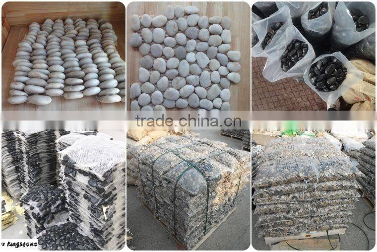 black decorative polished river pebble stone /landsacping pebble stone