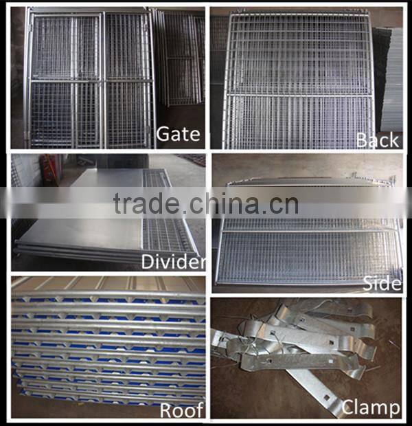 5'X10'X6' heavy duty galvanized steel dog pens enclousures outdoor welded mesh dog kennels