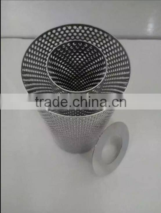 YS stainless steel perforated filter mesh tube/perforated sylinder strainer/perforated pipe strainer