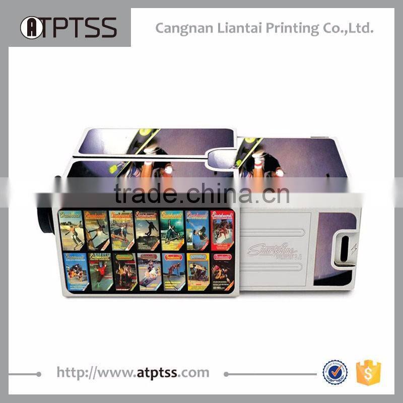 DIY cardboard smartphone projector with customized design