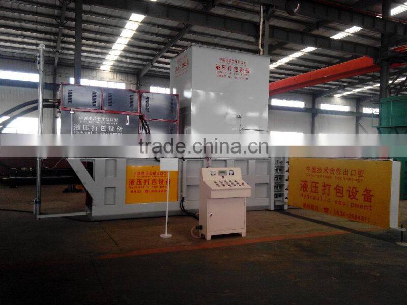 Automatic carton baling press machine with convoyer