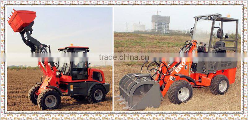 Everun Telescopic Wheel Loader ER1500 with Pallet Forks,Snow bucket