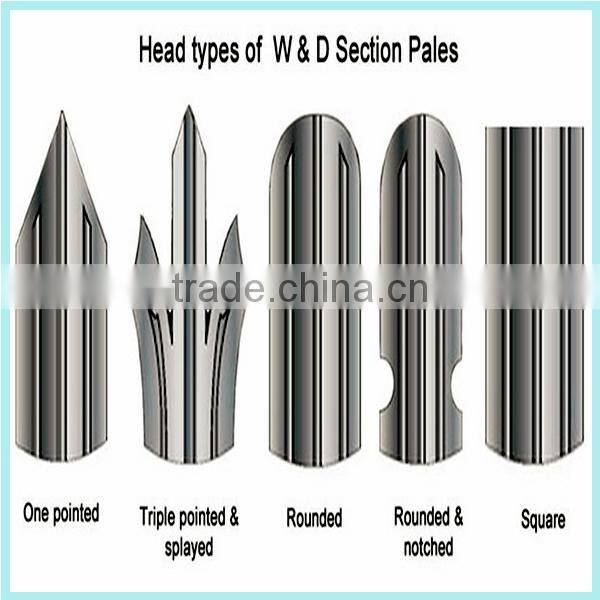 bright color ornamental weld steel palisade fencing prices with european style