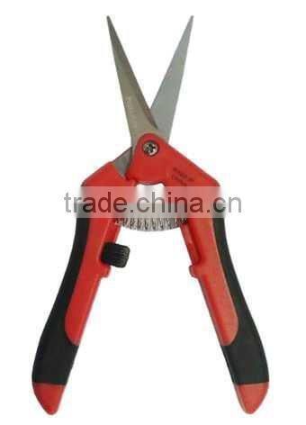 2016 new design trimming sharp scissor /green and red branch cutting garden tool