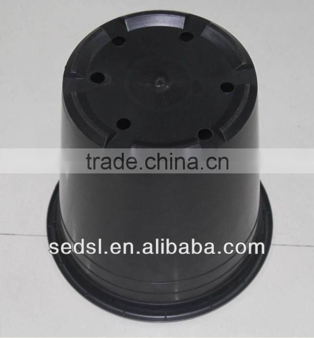 black plastic grower pots, 5 gallon nursery pot,nursery tree pots