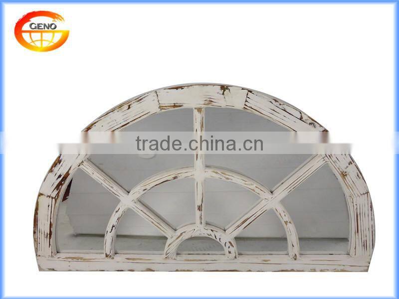 Antiqued arch mirror for wall decor