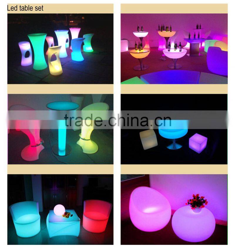 New item led furniture 16 color change remote control wireless led bar chair