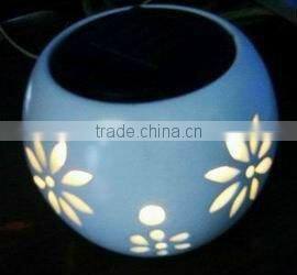 Garden decorative ceramic solar plant pot lights