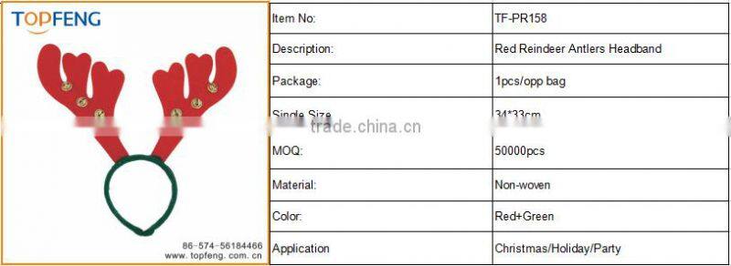 christmas reindeer antlers headband /hairhand for christmas/sweat headband christmas and party