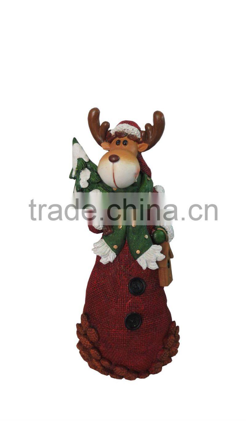 2014 new handmade resin christmas reindeers gift for sale