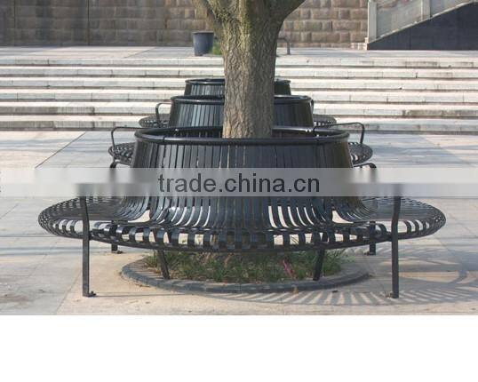 Arlau galvanized steel park round tree bench