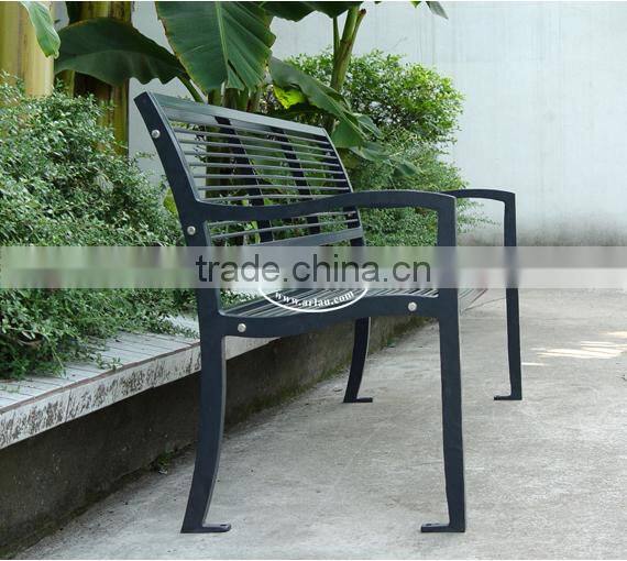 Arlau Metal Outdoor Street Bench,Ornamental Iron Garden Bench,Wrought Iron Park Bench Garden Chair