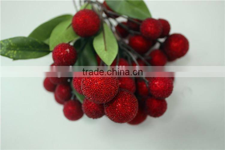artificial red bayberry plastic waxberry plastic fruit decoration