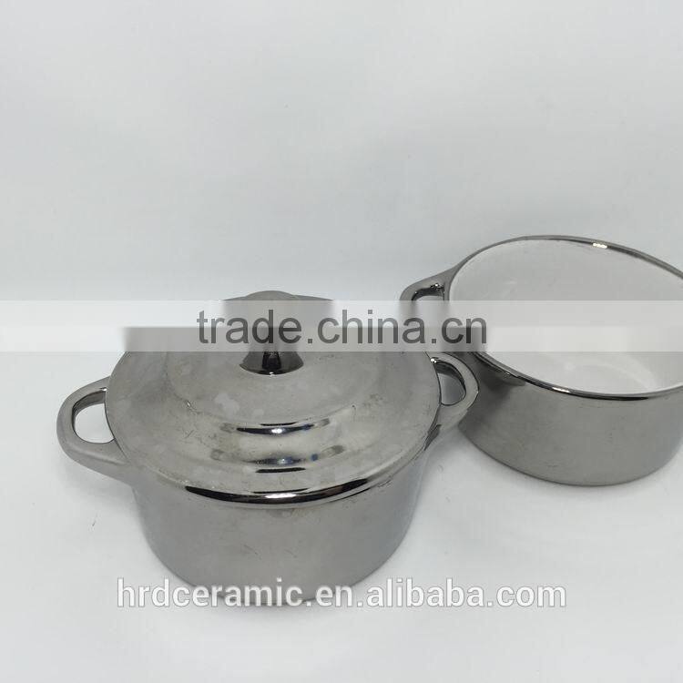 Stocked Stainless Steel Double Handle electric hot soup pot