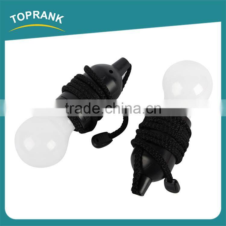 Hot selling outdoor camping string pull lights small battery operated plastic led pull light