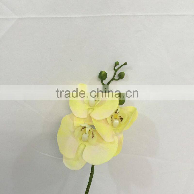 3 flower heads orchid flowers for room decor