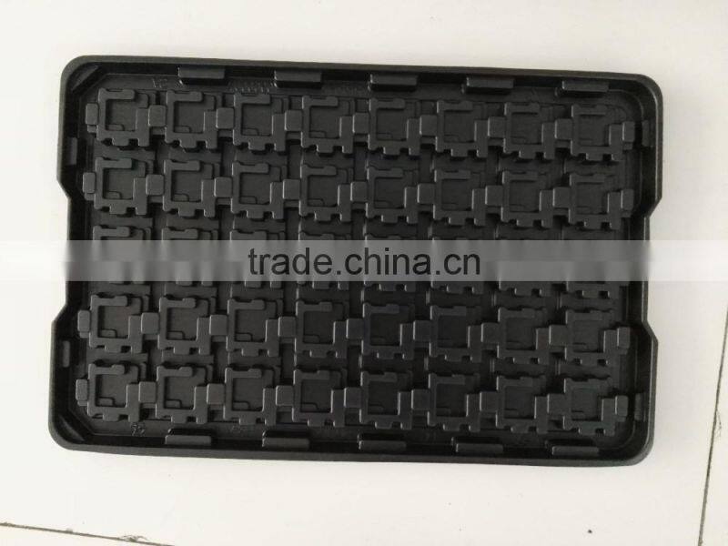 suzhou swellder export black plastic PCB tray ,antistatic ESD vacuum formed tray