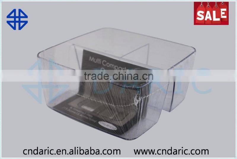 Square shape fridge Storage Box with 3 girds