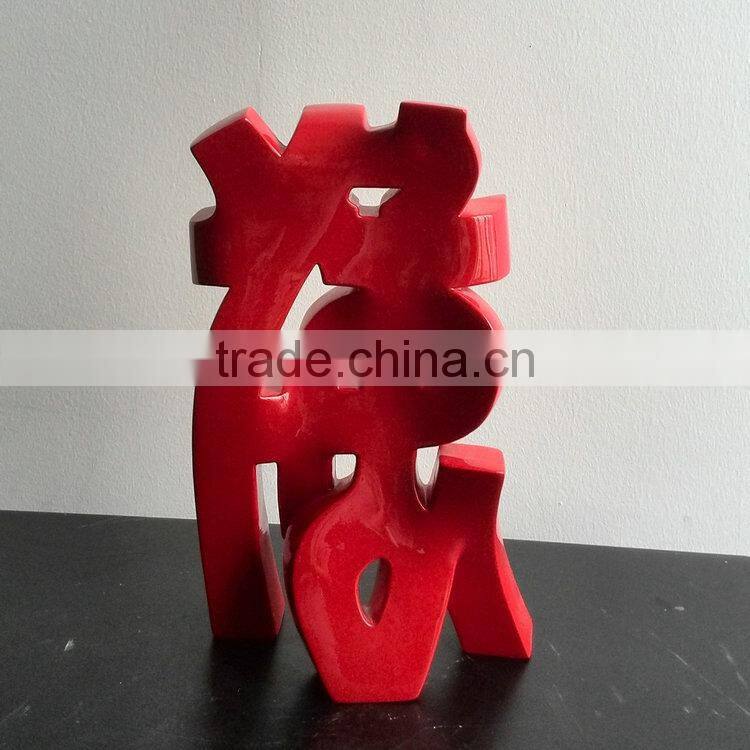 Resin letter sculpture figure decoration