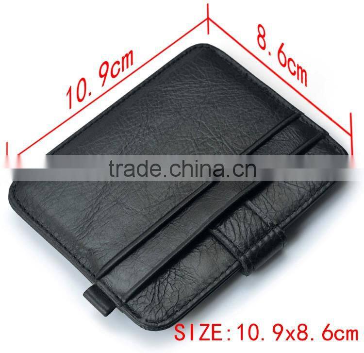 Genuine leather wallet men crazy horse card holder credit card holder rfid blocking customized