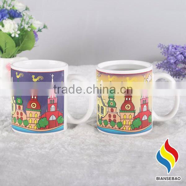 high quality 11oz color changing ceramic mugs