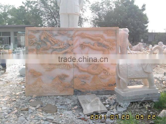 outdoor garden decoration stone carving dragon marble relief sculpture