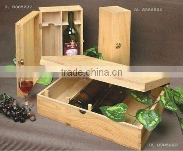natural color wood wine box