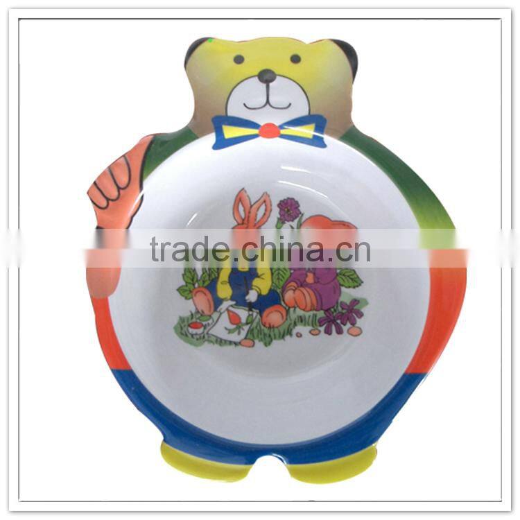 Irregular baby food grade melamac children party decorative bowl