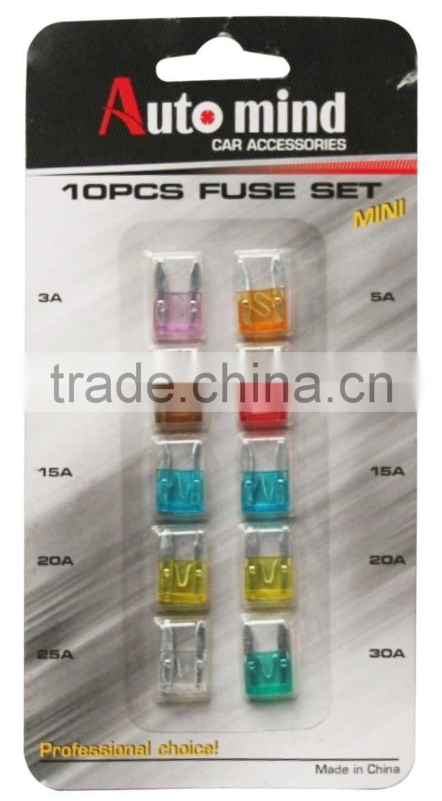 10PCS Auto Fuse, Car Fuse Set, Mini size