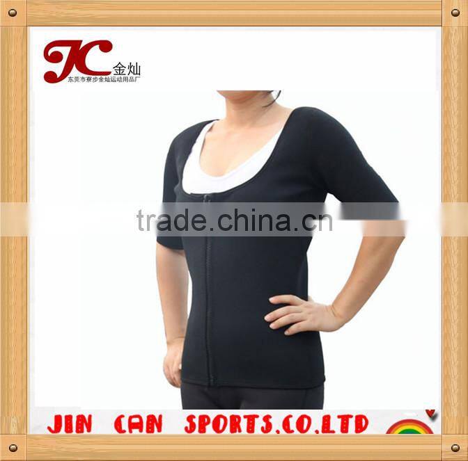 neoprene sweat body shaper corset vest with sleeves