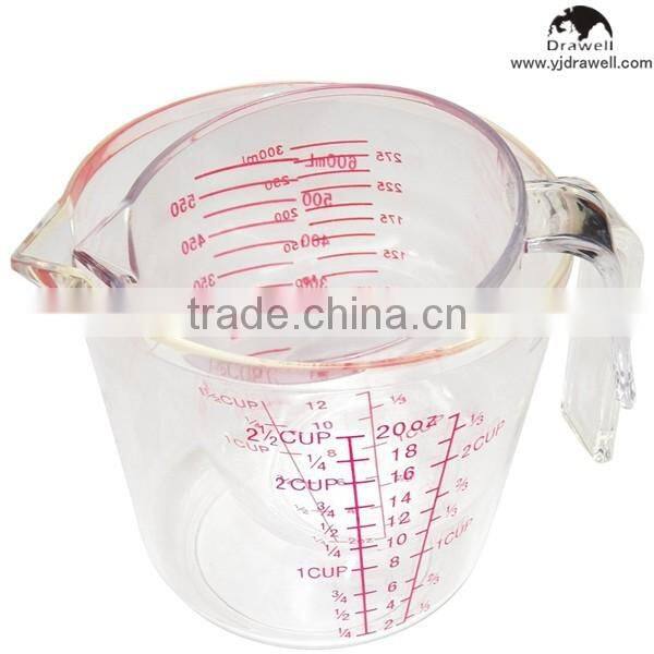 MJ-0360 300ML And 600ML Graduated plastic measuring cup