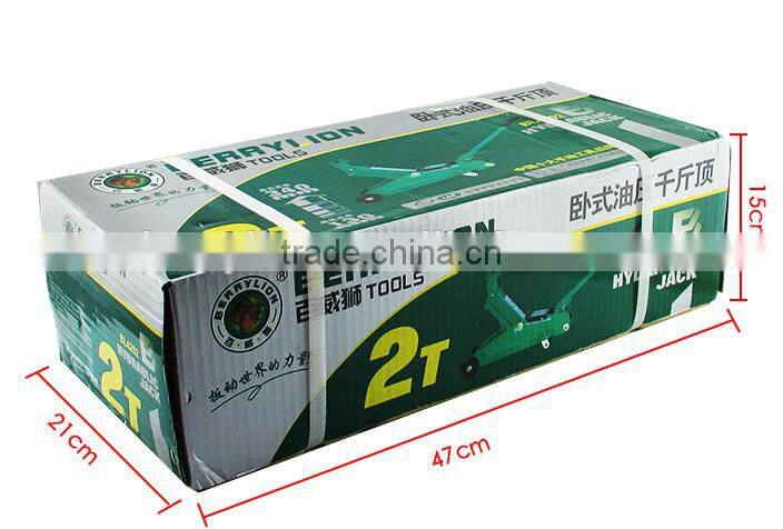 2T flexible floor car jack with wheel, easy to use car jack